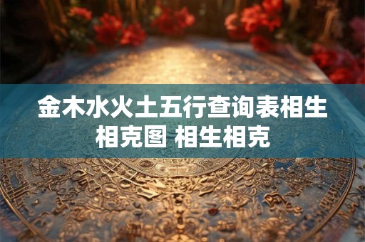 金木水火土五行查询表相生相克图 相生相克