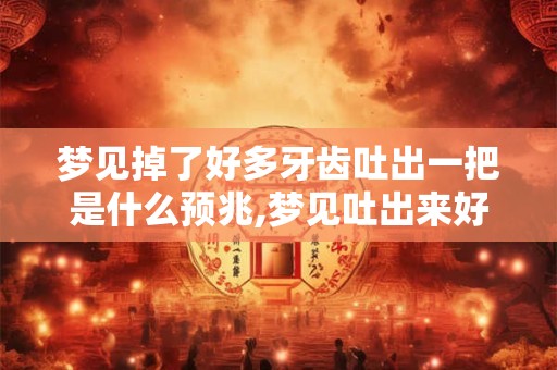 梦见掉了好多牙齿吐出一把是什么预兆,梦见吐出来好多碎牙齿