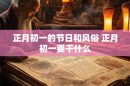 正月初一的节日和风俗 正月初一要干什么