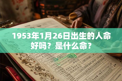 1953年1月26日出生的人命好吗？是什么命？