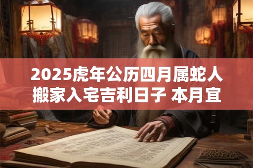 2025虎年公历四月属蛇人搬家入宅吉利日子 本月宜忌分析