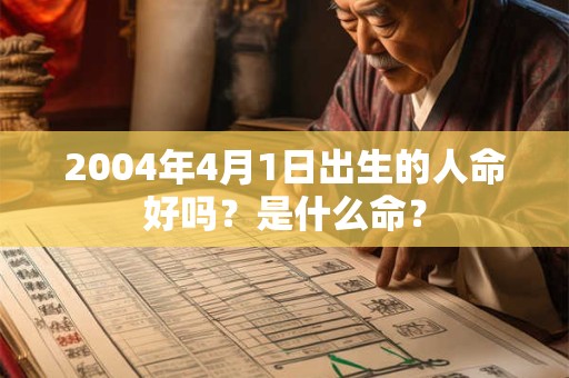 2004年4月1日出生的人命好吗？是什么命？