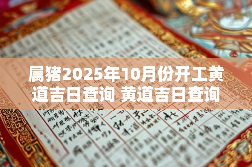 属猪2025年10月份开工黄道吉日查询 黄道吉日查询