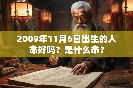 2009年11月6日出生的人命好吗？是什么命？