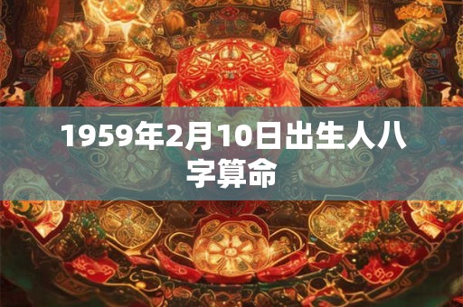 1959年2月10日出生人八字算命