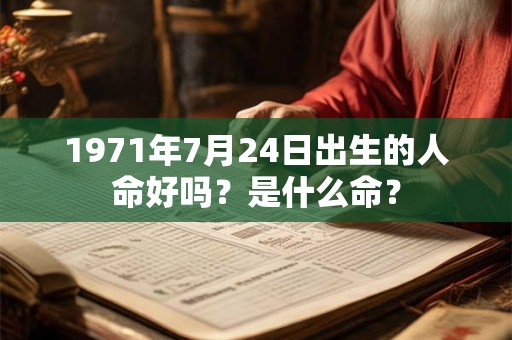 1971年7月24日出生的人命好吗？是什么命？