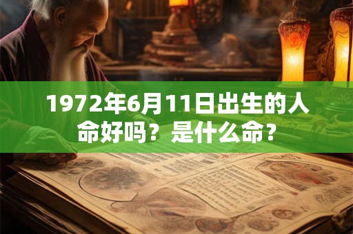 1972年6月11日出生的人命好吗？是什么命？