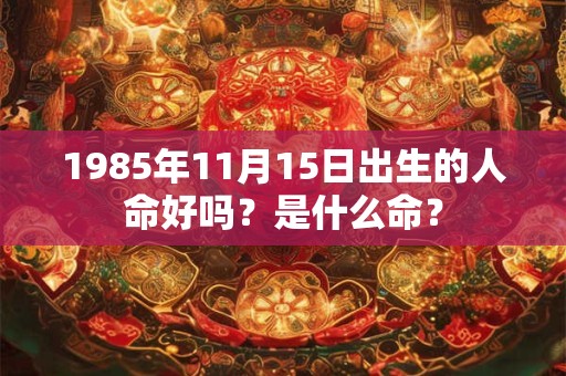 1985年11月15日出生的人命好吗？是什么命？