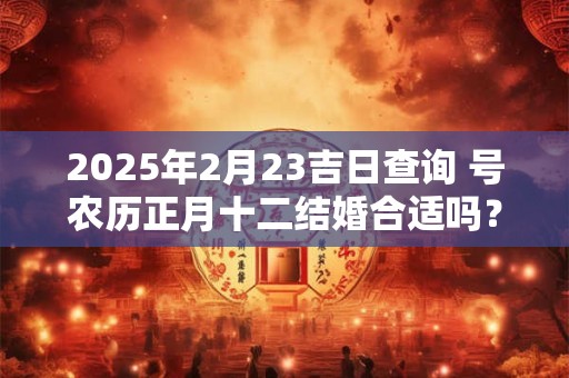 2025年2月23吉日查询 号农历正月十二结婚合适吗？