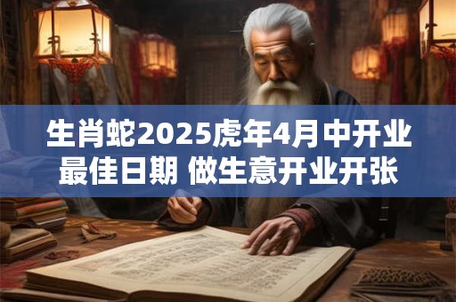 生肖蛇2025虎年4月中开业最佳日期 做生意开业开张讲究
