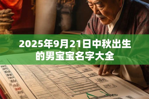 2025年9月21日中秋出生的男宝宝名字大全