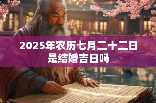 2025年农历七月二十二日是结婚吉日吗 2025年农历七月二十二日是结婚吉日吗