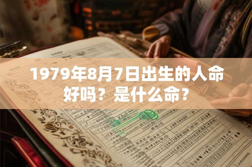1979年8月7日出生的人命好吗？是什么命？