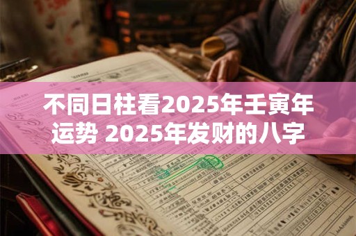 不同日柱看2025年壬寅年运势 2025年发财的八字