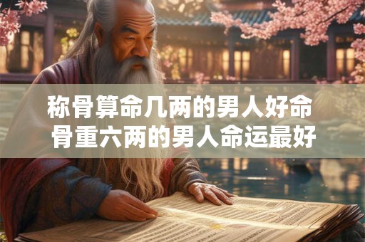 称骨算命几两的男人好命 骨重六两的男人命运最好