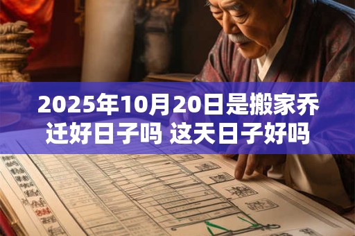 2025年10月20日是搬家乔迁好日子吗 这天日子好吗