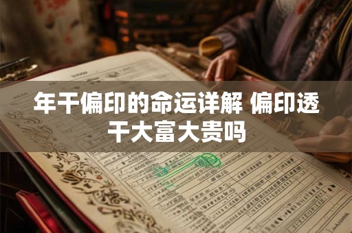 年干偏印的命运详解 偏印透干大富大贵吗