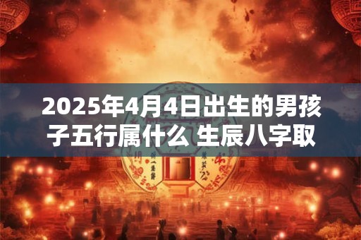 2025年4月4日出生的男孩子五行属什么 生辰八字取名