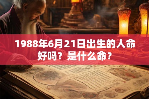 1988年6月21日出生的人命好吗？是什么命？