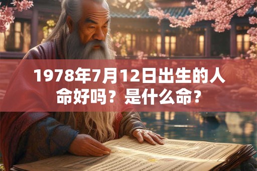 1978年7月12日出生的人命好吗？是什么命？