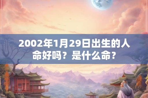 2002年1月29日出生的人命好吗？是什么命？