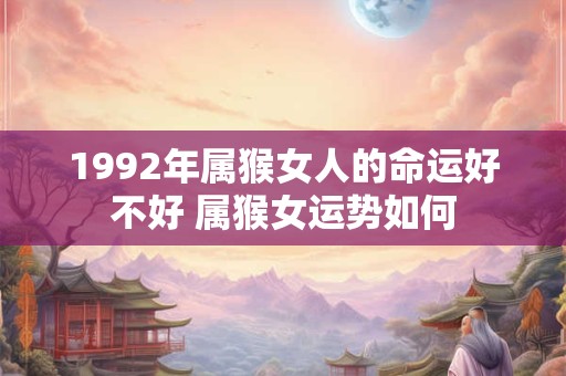 1992年属猴女人的命运好不好 属猴女运势如何 1992年属猴女人的命运好不好 属猴女运势如何