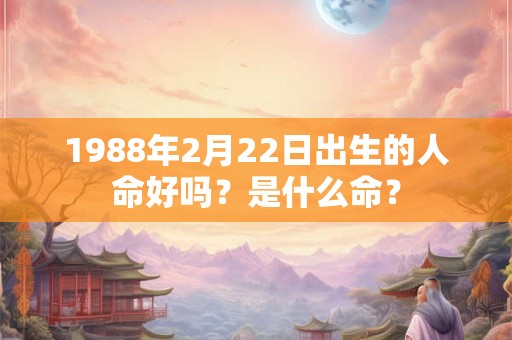 1988年2月22日出生的人命好吗？是什么命？