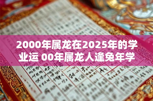 2000年属龙在2025年的学业运 00年属龙人逢兔年学习好不好