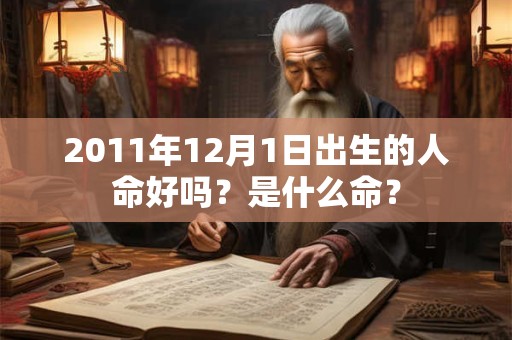 2011年12月1日出生的人命好吗？是什么命？