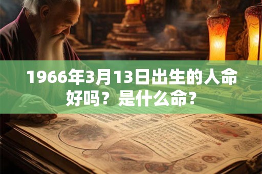 1966年3月13日出生的人命好吗？是什么命？