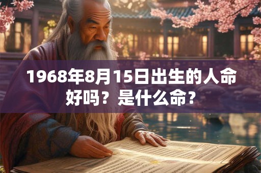 1968年8月15日出生的人命好吗？是什么命？
