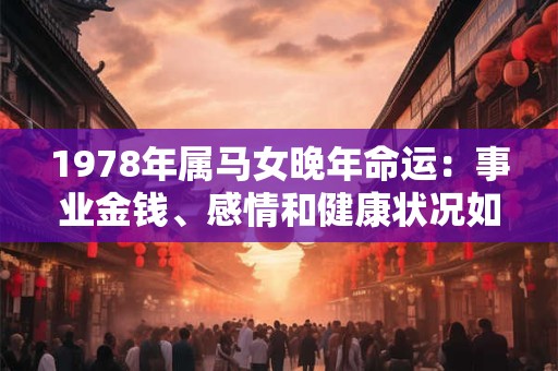 1978年属马女晚年命运：事业金钱、感情和健康状况如何