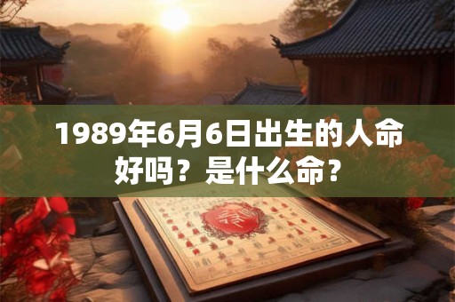 1989年6月6日出生的人命好吗？是什么命？