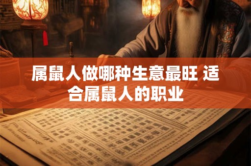 属鼠人做哪种生意最旺 适合属鼠人的职业