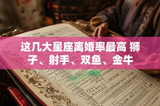 这几大星座离婚率最高 狮子、射手、双鱼、金牛