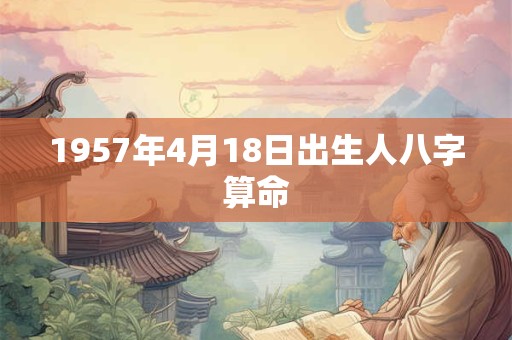 1957年4月18日出生人八字算命