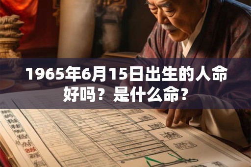 1965年6月15日出生的人命好吗？是什么命？