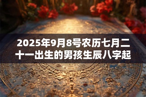 2025年9月8号农历七月二十一出生的男孩生辰八字起名