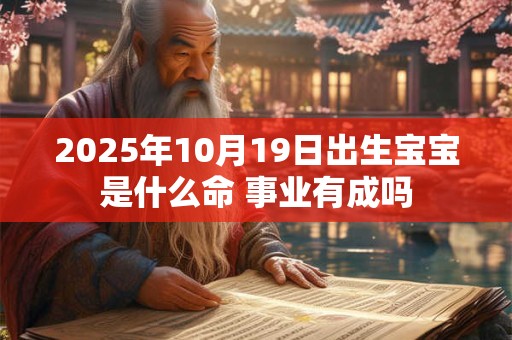 2025年10月19日出生宝宝是什么命 事业有成吗