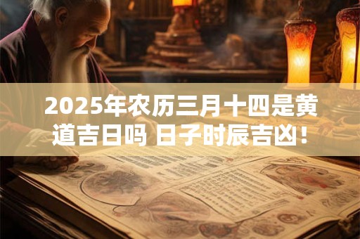 2025年农历三月十四是黄道吉日吗 日子时辰吉凶！