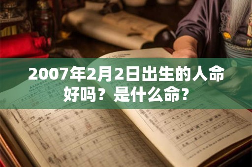 2007年2月2日出生的人命好吗？是什么命？