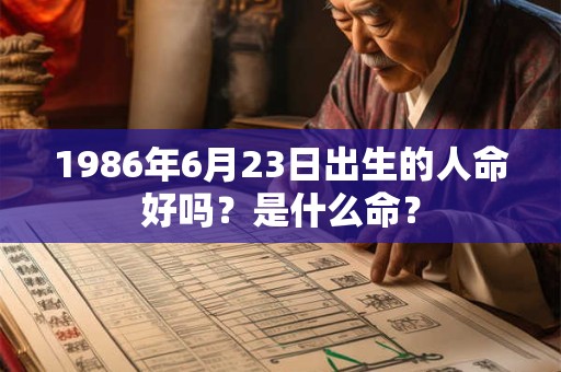 1986年6月23日出生的人命好吗？是什么命？