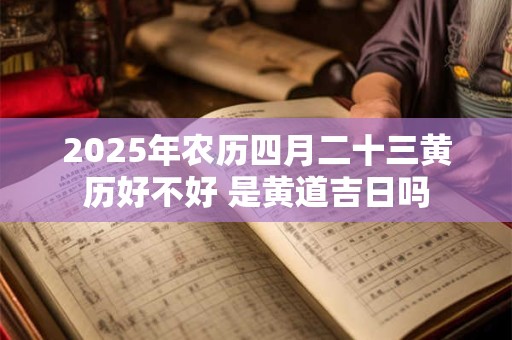 2025年农历四月二十三黄历好不好 是黄道吉日吗