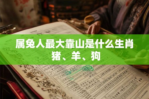 属兔人最大靠山是什么生肖 猪、羊、狗