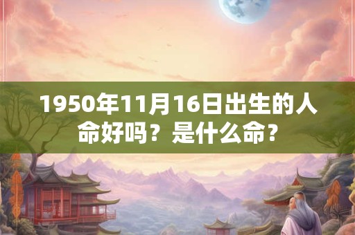 1950年11月16日出生的人命好吗？是什么命？