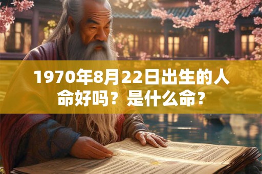 1970年8月22日出生的人命好吗？是什么命？