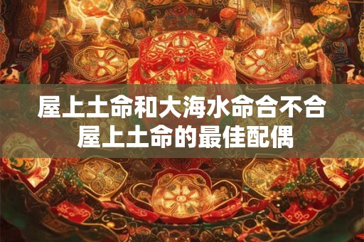 屋上土命和大海水命合不合 屋上土命的最佳配偶