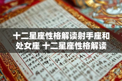 十二星座性格解读射手座和处女座 十二星座性格解读