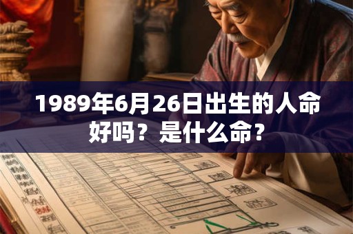 1989年6月26日出生的人命好吗？是什么命？