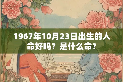 1967年10月23日出生的人命好吗？是什么命？